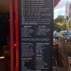 Menu posted outside. Prices in paper menu