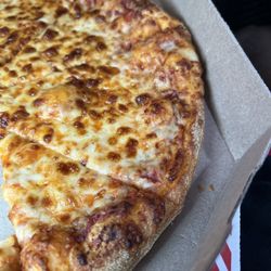 Domino's Pizza - Cheese pizza with forgotten garlic on crust