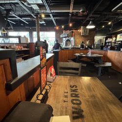 The Works Craft Burgers & Beer - View from table