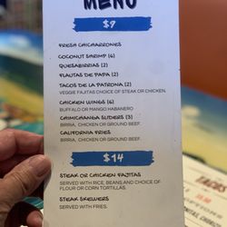 Drinks and Menus