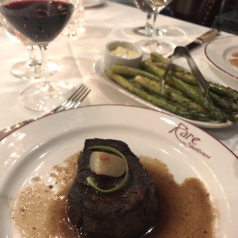 Rare Steakhouse - 7oz fillet and asparagus on side - Seafood Near Me - Milwaukee, Wisconsin