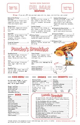 Menu photo 3 Tacos Don Pancho Brunswick, GA Menu photo 3 Tacos Don Pancho Brunswick, GA