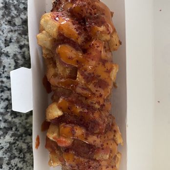 K-Pocha - Potato Corn Dog- half mozzarella half beef - Korean Near Me - Wyoming, Michigan K-Pocha - Potato Corn Dog- half mozzarella half beef - Korean Near Me - Wyoming, Michigan