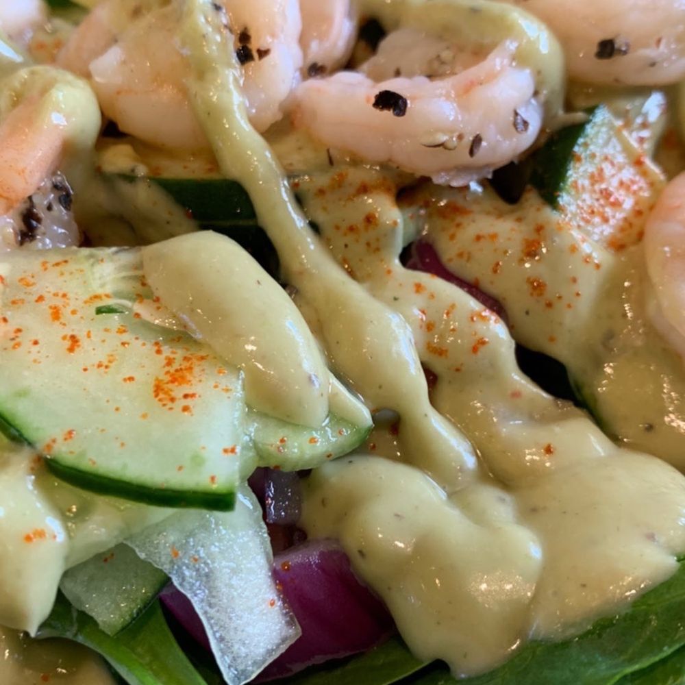 Riviera bowl with spring mix