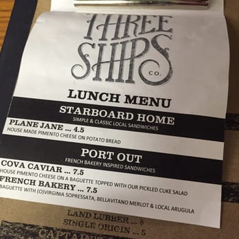 Three Ships Coffee Roasters - Lunch menu - Coffee & Tea Near Me - Virginia Beach, Virginia