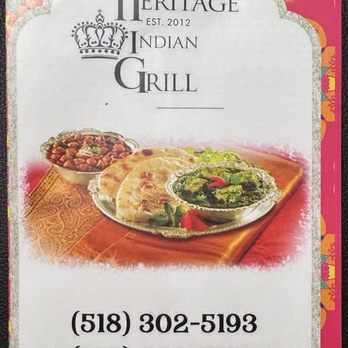 Heritage Indian Grill - Menu - Asian Fusion Near Me - Lake Placid, New York