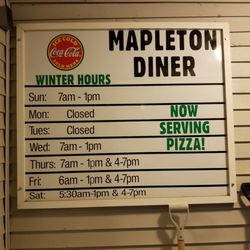 Mapleton Lunch - Winter Hours of Operation