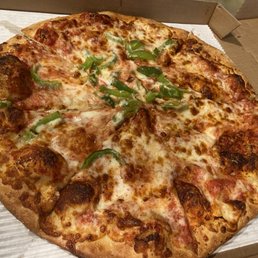 Large half cheese half green peppers Large half cheese half green peppers