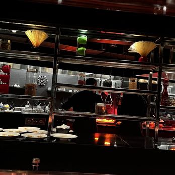 L'Atelier de Joel Robuchon - Looking toward the kitchen from the bar setting - French Near Me - Miami, Florida L'Atelier de Joel Robuchon - Looking toward the kitchen from the bar setting - French Near Me - Miami, Florida