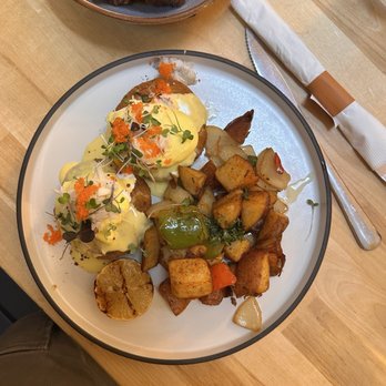 Eggy’s Neighborhood Kitchen - Crab eggs benedict - Breakfast & Brunch Near Me - Berkeley, California Eggy’s Neighborhood Kitchen - Crab eggs benedict - Breakfast & Brunch Near Me - Berkeley, California