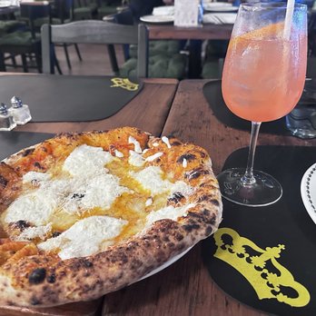 Pizza Secret - Spicy Vodka & Stracciatella, blood orange mocktail - Pizza Near Me - Brooklyn, New York