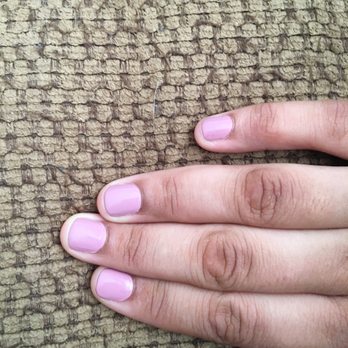 Berkshire Salon + Day Spa - The middle finger you can barely see my nail in the middle where there isn't much polish. - Hair Salons Near Me - Broken Arrow, Oklahoma