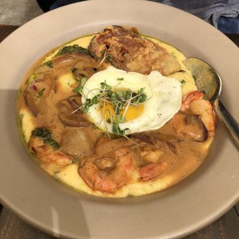 Neptune's - Shrimp and grits with fried oyster - New American Near Me - Alameda, California Neptune's - Shrimp and grits with fried oyster - New American Near Me - Alameda, California