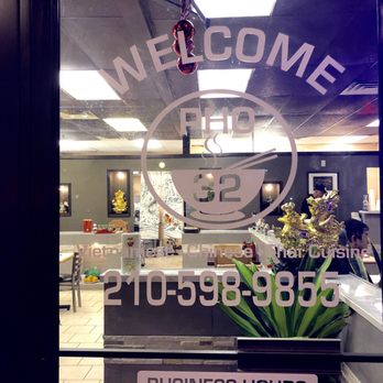 Pho 32 - Signage and contact information - delivery available. - Vietnamese Near Me - San Antonio, Texas