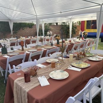 Party Paradise - Tables, linen and chairs. - Party Equipment Rentals Near Me