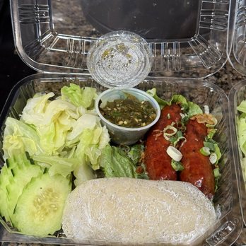 Spicy Joi - Oua Lao Sausage Combo w/grilled pepper sauce - Sandwiches Near Me - Concord, California Spicy Joi - Oua Lao Sausage Combo w/grilled pepper sauce - Sandwiches Near Me - Concord, California