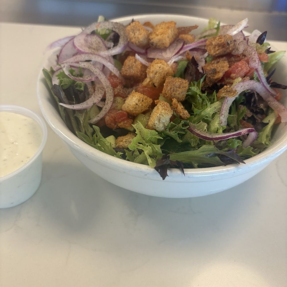 Mad Eats - Side Salad (who are they kidding?  Its huge and the ranch is homemade) - Desserts Near Me - Owasso, Oklahoma
