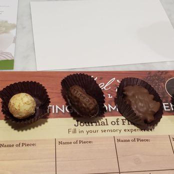 Ethel M Chocolates - The chocolates we got on the tasting - Botanical Gardens Near Me - Henderson, Nevada