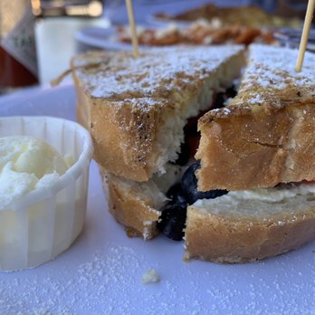 Donna Kaye's Cafe - Stuffed French toast with strawberries, blueberries and cream cheese - American Near Me - Bakersfield, California Donna Kaye's Cafe - Stuffed French toast with strawberries, blueberries and cream cheese - American Near Me - Bakersfield, California