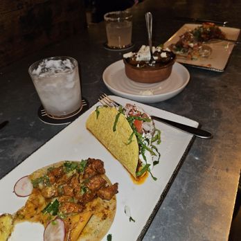 Camacho Garage - Pork, beef tacos. Coconut Margarita. Sweet plantains. Fish, beef tacos. Reg. Margarita. - Mexican Near Me - New Haven, Connecticut