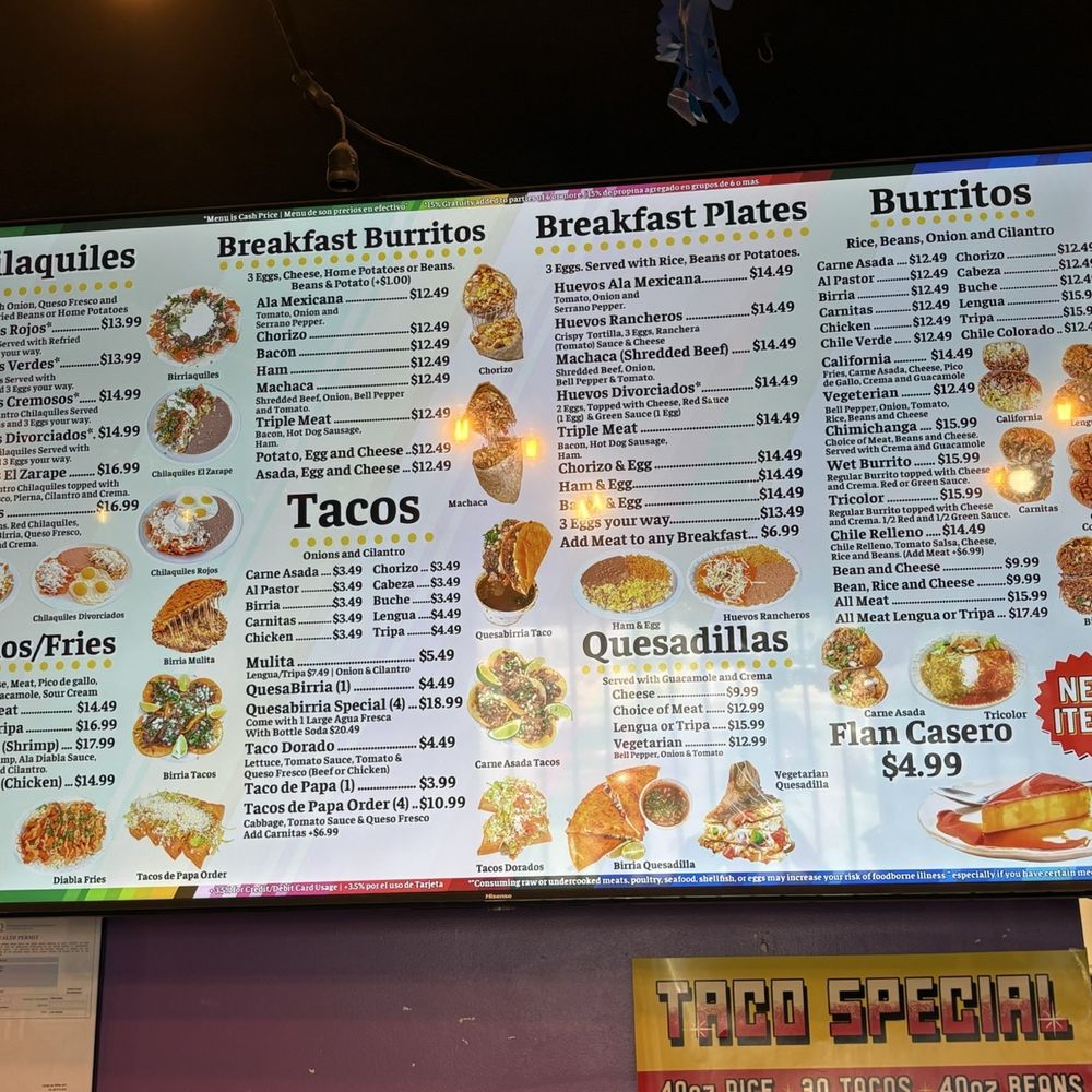 El Zarape - Menu - Tacos Near Me - Las Vegas, Nevada El Zarape - Menu - Tacos Near Me - Las Vegas, Nevada