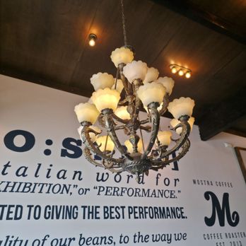 Mostra Coffee - One of their chandeliers - Coffee Roasteries Near Me - San Diego, California