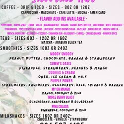 Summ’s up - Menu