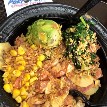 Poki Point - Brown Rice, Salmon, Seared Tuna, and shrimp. - Poke Near Me - Visalia, California Poki Point - Brown Rice, Salmon, Seared Tuna, and shrimp. - Poke Near Me - Visalia, California