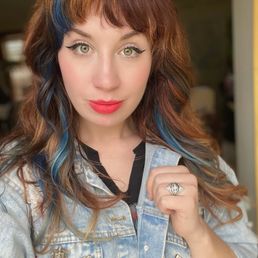 Navy blue highlights