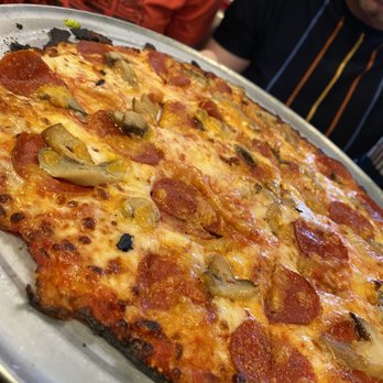 Fox's Pizza Downtown - Super thin and crispy crust with pep and mush! - Italian Near Me - Brunswick, Georgia Fox's Pizza Downtown - Super thin and crispy crust with pep and mush! - Italian Near Me - Brunswick, Georgia