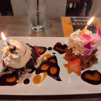 Barra Azul - We had and enjoyed a molten chocolate lava cake and cajeta stuffed churros for Valentine's  so yummy  Thank you, Grace - Sushi Bars Near Me - Perris, California