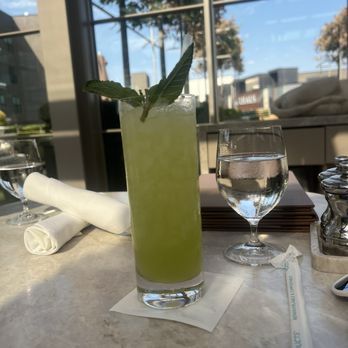 RH Rooftop Restaurant at RH Oklahoma City - Cucumber mojito mocktail! Refreshing - Breakfast & Brunch Near Me - Oklahoma City, Oklahoma