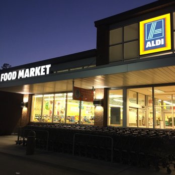 ALDI - the front of a grocery store at night - Grocery Near Me - Hiram, Georgia ALDI - the front of a grocery store at night - Grocery Near Me - Hiram, Georgia
