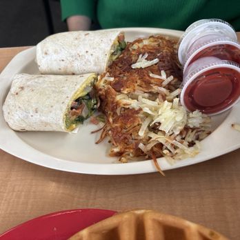 Waffles N More - Veggie Breakfast Burrito - Breakfast & Brunch Near Me - Lewiston, Idaho Waffles N More - Veggie Breakfast Burrito - Breakfast & Brunch Near Me - Lewiston, Idaho