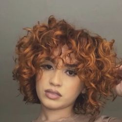 Styles by Sahar - Curly cut & copper color