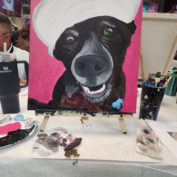 Painting with a Twist - My painting in the paint your pet class - Art Classes Near Me - McKinney, Texas Painting with a Twist - My painting in the paint your pet class - Art Classes Near Me - McKinney, Texas