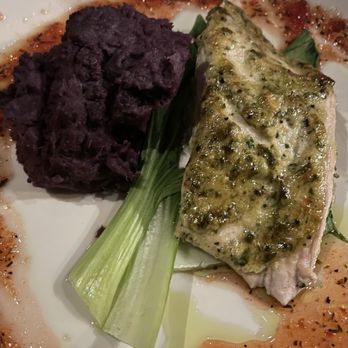 Keoki's Paradise - Kieok's Style Ono Fish with Purple Sweet Potatoes - good - Seafood Near Me - Koloa, Hawaii Keoki's Paradise - Kieok's Style Ono Fish with Purple Sweet Potatoes - good - Seafood Near Me - Koloa, Hawaii