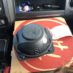 the inside of a pizza box