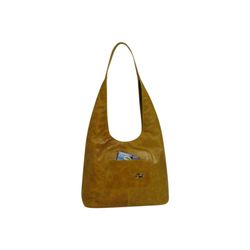 Grassillini Creations - Your Leather Genie - Saddle Tan hobo available in five colors. Black, green, blue, beige and saddle tan.