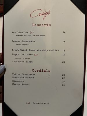 Menu photo 2 Craigs Nashville, TN