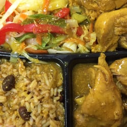 Curry Chicken, Cabbage w/Rice & Peas!