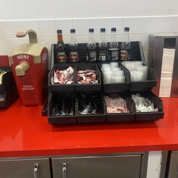 Five Guys - condiments - Burgers Near Me - Levittown, New York Five Guys - condiments - Burgers Near Me - Levittown, New York