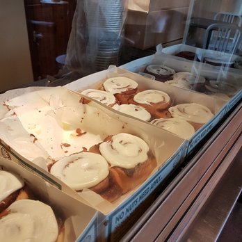 Grounds For Coffee - Cinnamon bun display - Coffee & Tea Near Me - Vancouver, British Columbia