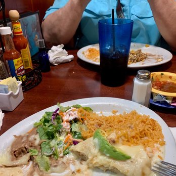 La Costa Mariscos - Oops half finished Seafood Enchiladas - Mexican Near Me - Bakersfield, California