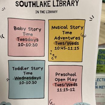 Southlake Public Library - I did the toddler storytime when my kid was little it was a hit! - Libraries Near Me - Southlake, Texas Southlake Public Library - I did the toddler storytime when my kid was little it was a hit! - Libraries Near Me - Southlake, Texas