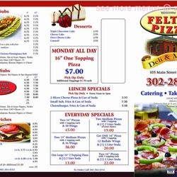 Felton Pizza Deli & Market - Menu