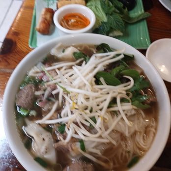 Tigon - N0. Phở Đặc Biệt/ Beef Pho Combination with added Won Ton. Nice meal for two. The Won Ton has especially good wrapping. - Vietnamese Near Me - El Cerrito, California Tigon - N0. Phở Đặc Biệt/ Beef Pho Combination with added Won Ton. Nice meal for two. The Won Ton has especially good wrapping. - Vietnamese Near Me - El Cerrito, California