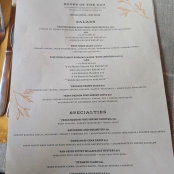 Side Door Cafe - Menu - New American Near Me - Gleneden Beach, Oregon