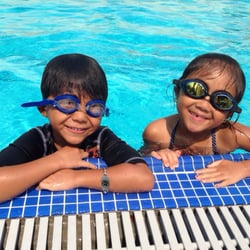 They just love learning how to swim. The people there are so patient...