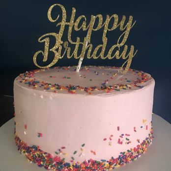 Lola The Baker - Buttercream and confetti birthday cake with custom topper - Bakeries Near Me Lola The Baker - Buttercream and confetti birthday cake with custom topper - Bakeries Near Me